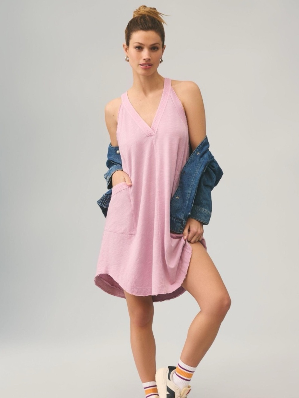 Daily Practice by Anthropologie The Carlie V-Neck Mini Dress | Size XXS